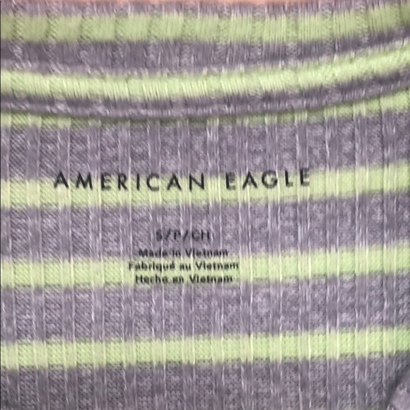 American Eagle Long Sleeve Ribbed Tee - Picture 2 of 3